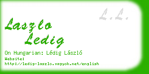 laszlo ledig business card
